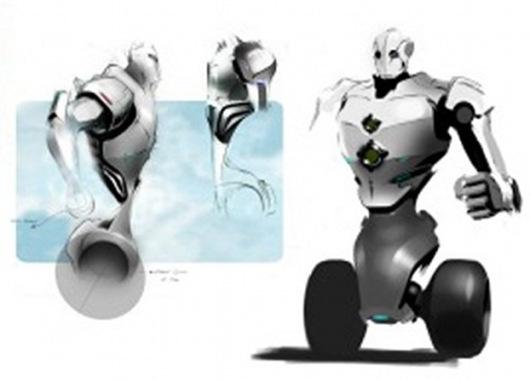 Concepto de robot policía