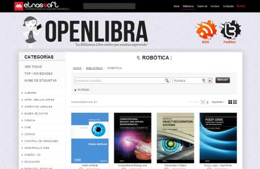 Libros de robótica en Open Libra